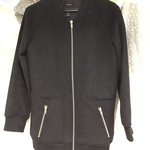 Forever 21 black bomber jacket